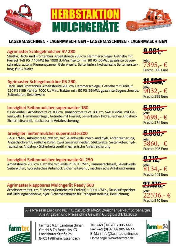 Herbstaktion 2025 Mulchgeräte